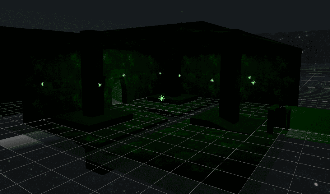 The sewer arena, a green and dark ominous room